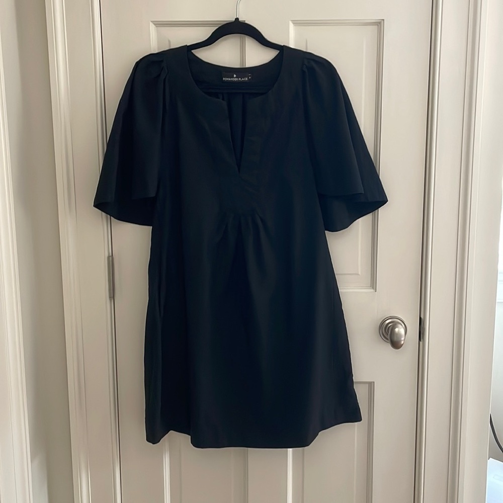 Pomander Place Tuckernuck Black Finley Flutter Sleeve Dress  Size M